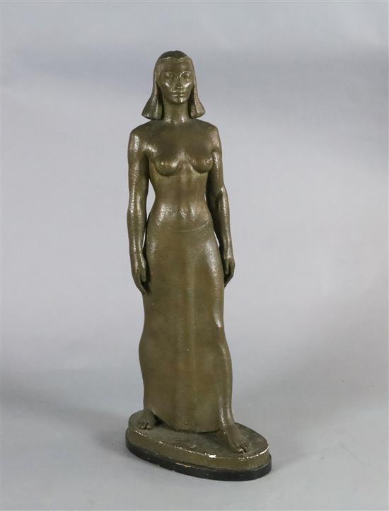 § George Edgar Campbell (1899-1976). A bronzed plaster maquette of Judith At The Well, H.44.5in.